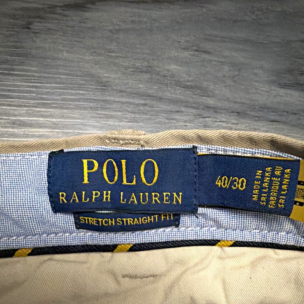 Polo Ralph Lauren Stretch Straight Fit Chino Pants Men’s 40x30 Khaki Pony